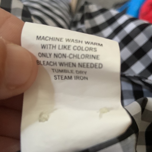 Michael Kors, men’s black and white gingham button down shirt, 17/32–33 - Picture 9 of 9